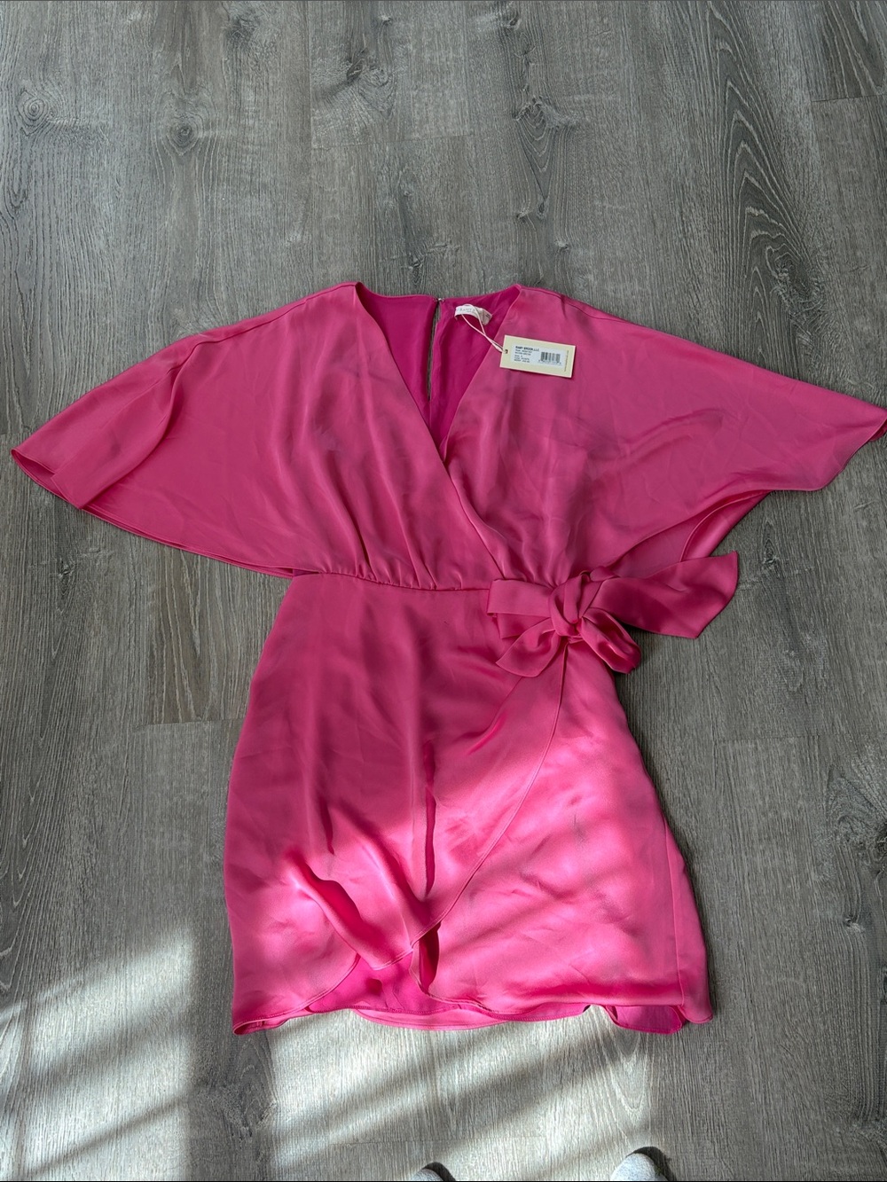 Ramy Brook Bright Pink Wrap Mini Dress